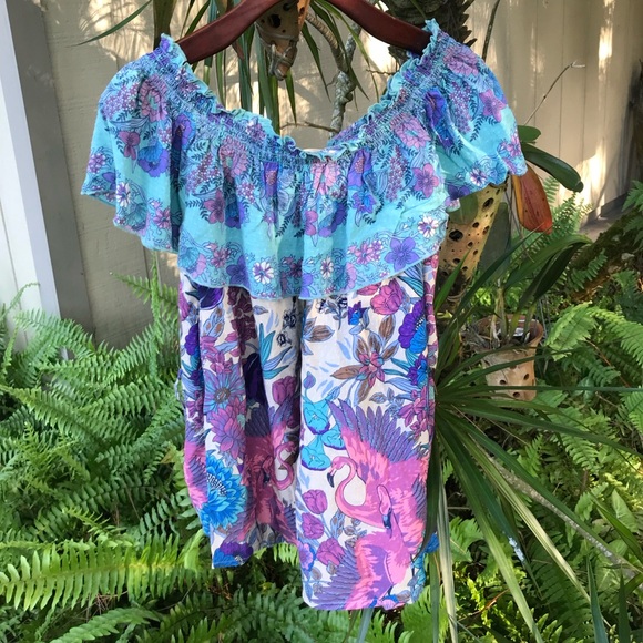 Spell Siren Song Off The Shoulder Top Size Small - Picture 6 of 11